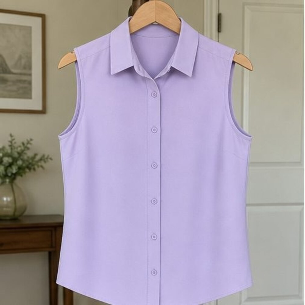 Lilac Button Blouse